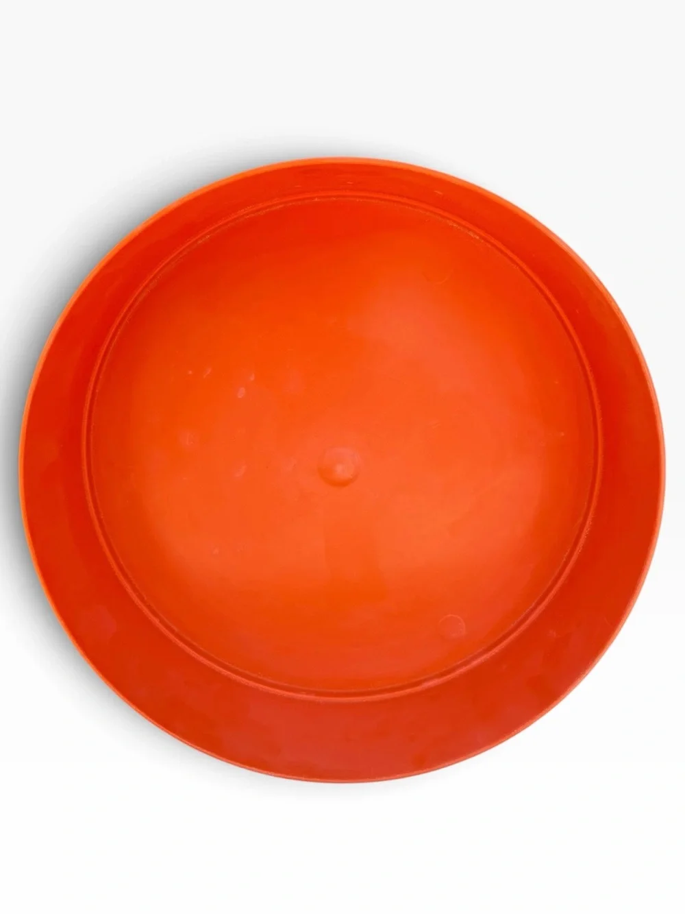 Vintage Orange Stackable Plastic Storage Container with Lid